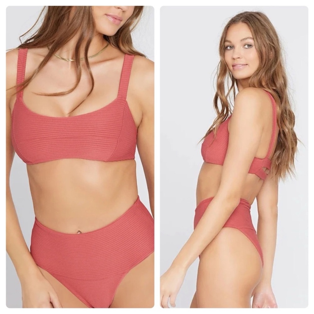 L*space Eco Chic Jess bikini top in brick